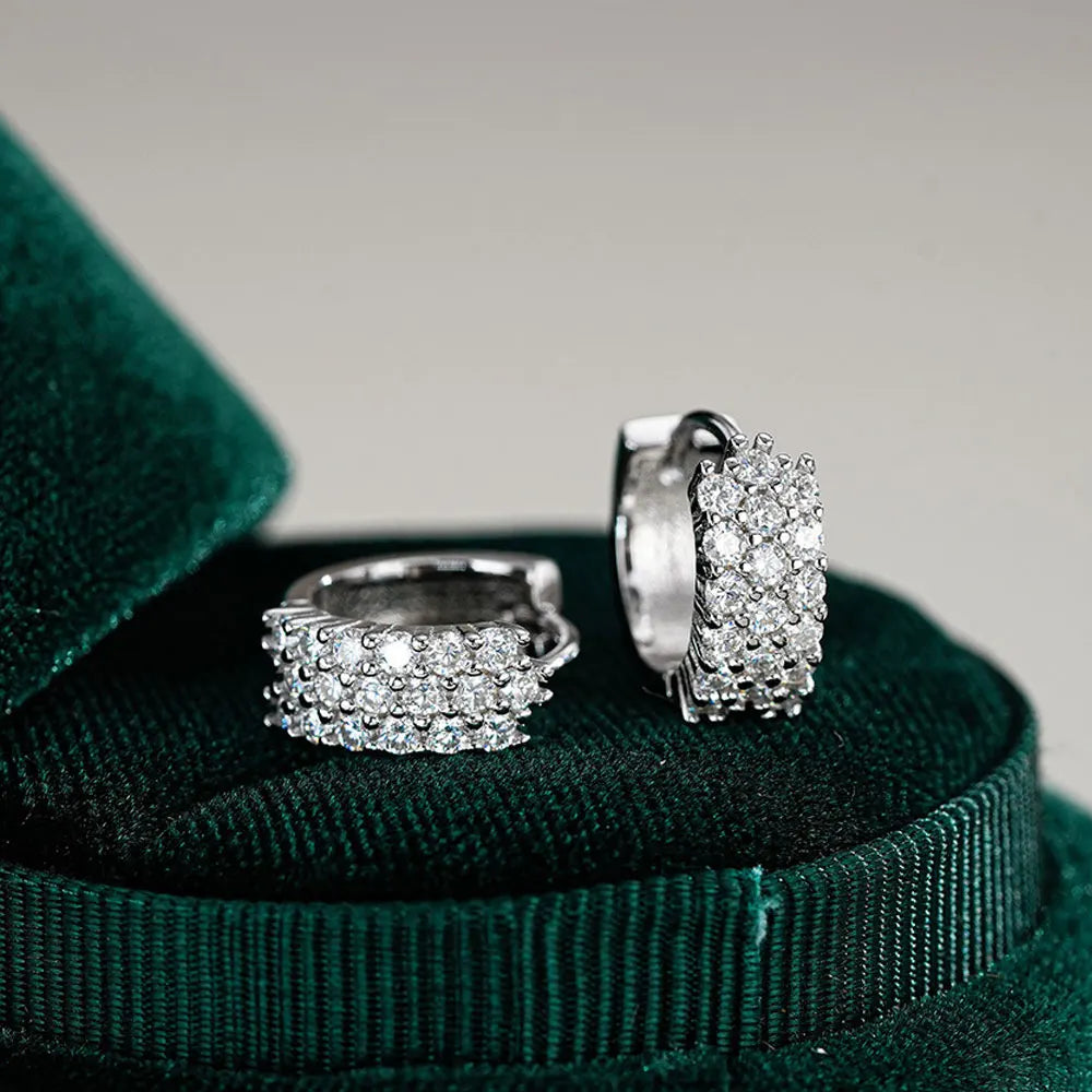 GRA Certified Moissanite Hoop Earrings for Women s925 Sterling Silver Wedding Huggie Earrings Party Jewelry Wholesale