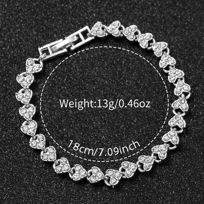 2PCS Women's Watch Fashion Rhinestone Ladies Analog Quartz Watches Bracelet Set Reloj Mujer Girls Clock Gift