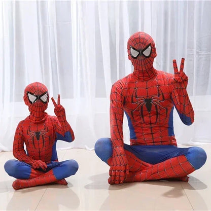 Spider Man Cosplay Costume Zentai Spiderman Costume Superhero Bodysuit Spandex Jumpsuit Suit for Child Kids Adult