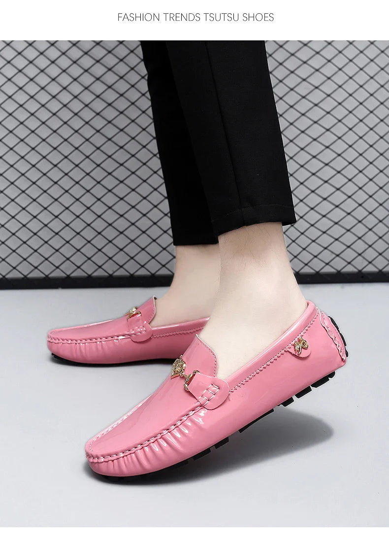 Shoes Women's 2025 New Soft Sole Slip-On Lazy Loafers Handmade Trbottomy Easiest for Match Men's Casual Driving Shoes