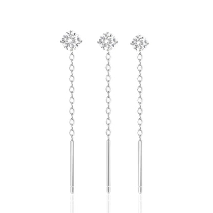 CANNER Set Double Layer Smooth Classic Hoop Earrings For Women 925 Sterling Silver Ins Flower Color Zircon Earrings Fine Jewelry
