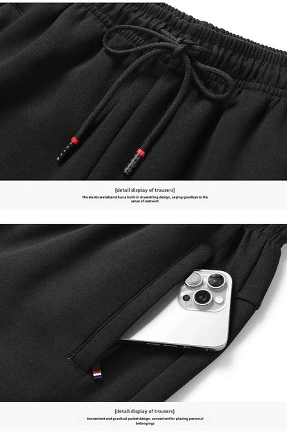 Spring Autumn New Men's Cotton Sports Suit Stand Collar Sweatshirt Middle-Aged And Elderly Casual Stylish Cardigan Loose-Fit 2-P