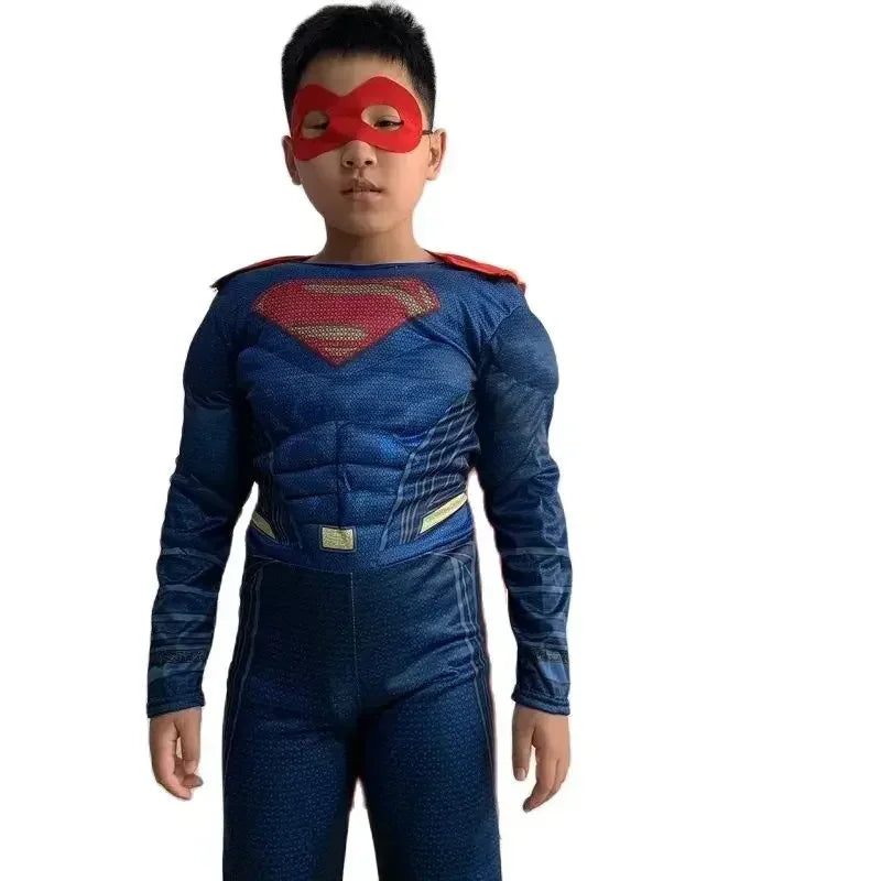 Boy Super Halloween Cosplay Costumes Boys Anime Superhero Party Role Play Dress Up Muscle Suit Girl Hero Jumpsuit Outfit