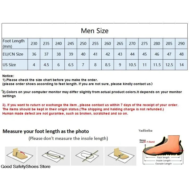 Steel Toe Safety Shoes  Anti Smashing Lightweight Work Sports Shoes  Indestructible Breathable Work Safety Shoes  Men's Comfort