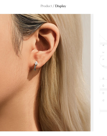 D Color Moissanite Ear Buckle 925 Sterling Sliver Sparkling Lab Diamond Water Drop Hoop Earrings For Women Fine Jewelry