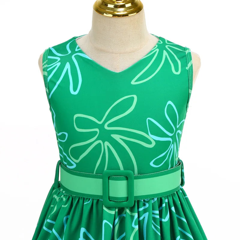 Inside Out Sadness Dress Girls Halloween Joy Cosplay Costume Children Cartoon Movie Role Play Print Frock Kid Fantasy Party Gown