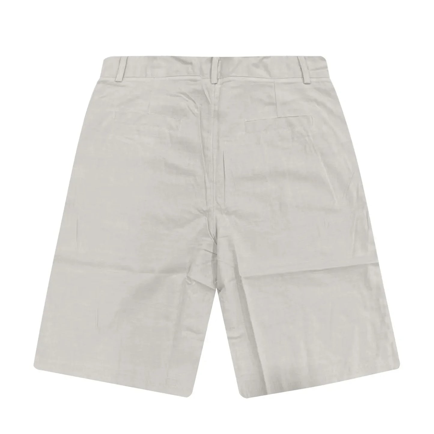 2025 Summer Cotton Linen Shorts for Men Solid Casual Button Pocket Beach Shorts Men's Comfortable Simple Vacation Leiture Pants