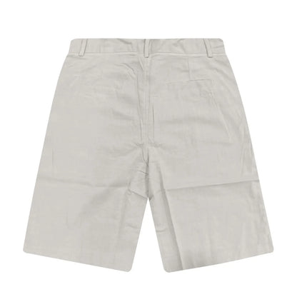 2025 Summer Cotton Linen Shorts for Men Solid Casual Button Pocket Beach Shorts Men's Comfortable Simple Vacation Leiture Pants
