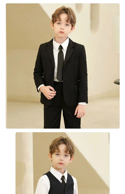 Spring Autumn Children Boy Wedding Suit Teenager Kids Formal Elegant Suits For Boy 1-14  Years Boys Suits Outfits Set