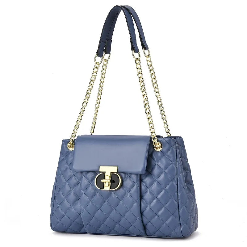 Luxury Brand Designer Women Fashionable Handbag with Diamond Grid Pattern Single Shoulder Crossbody Bag Large Capacity Tote Bag