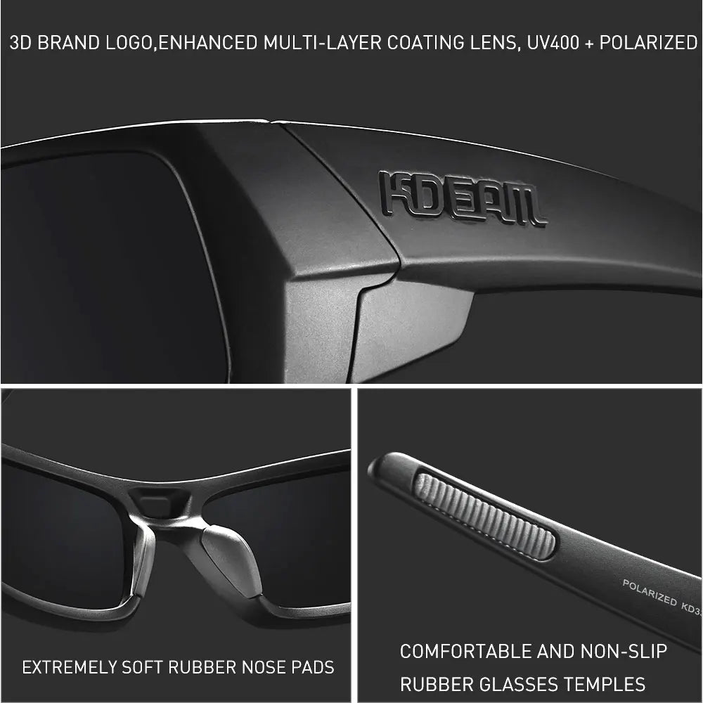 Sunglasses All Black Shades With Carrying Zipper Case