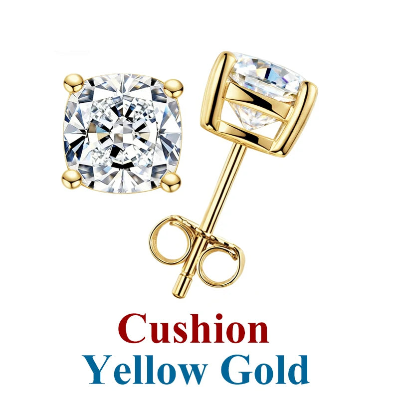 0.5-2ct Moissanite Diamond Stud Earrings for Women Original 925 Sterling Silver Lady's Moissanite Earring New 2026