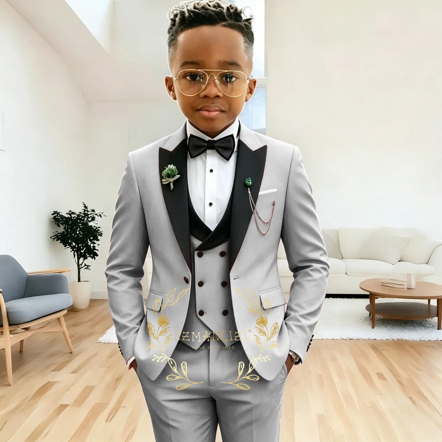 Pink Peaked Lapel Boy Formal Suits Dinner Tuxedos Boys Groomsmen Kids For Wedding Party Prom Suit Wear Ensembles De Blazers