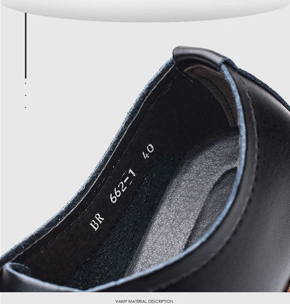 Mens Formal Business Oxford Shoes Classic Leather Dress Shoes for Wedding and Office