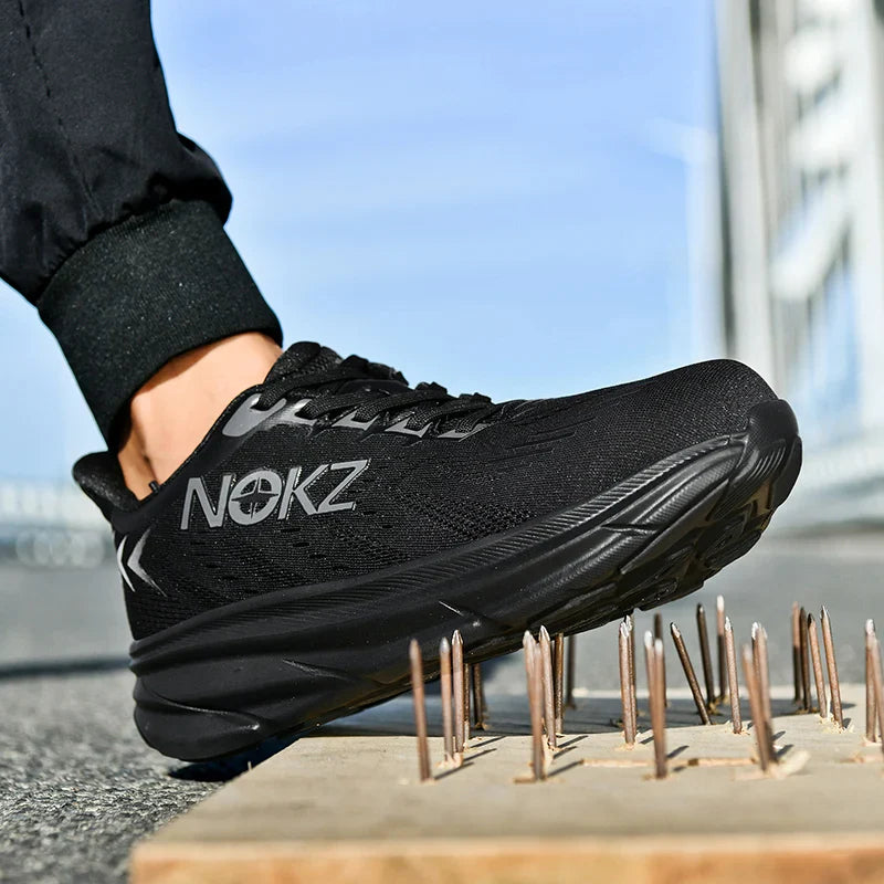 New Men Safety Shoes Work Shoes Anti-impact Steel Toe Sneakers Steel Wear-resistant Protective Breathable Sneakers Construction
