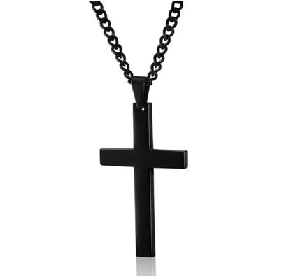 Fashion Cross Necklaces For Women Gold Silver Color Crucifix Pendant Chain Necklace Men Trendy Faith Prayer Jewelry