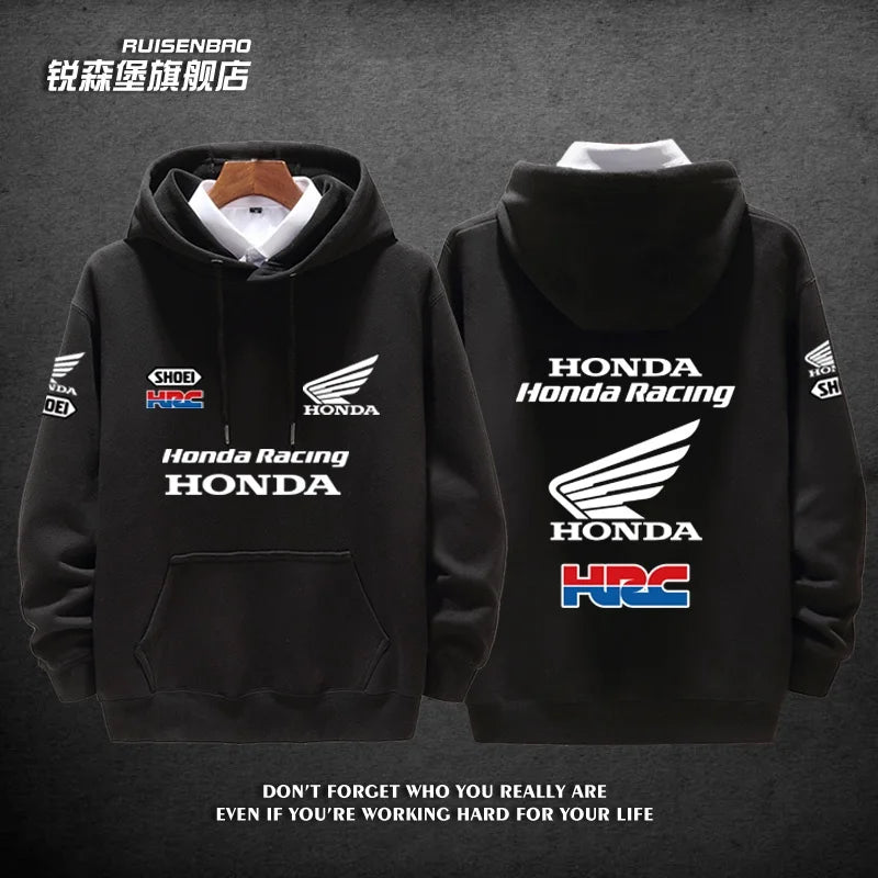 Racing Team Gold Wing Men's and Women's Autumn and Winter Hoodies Fashion Sports Pullovers