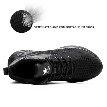 Men's Work Shoes Steel Toe Anti-Puncture Safety Shoes Man Comfortable Lightweight Fashion Men's Safety Shoes Men's Work Boots