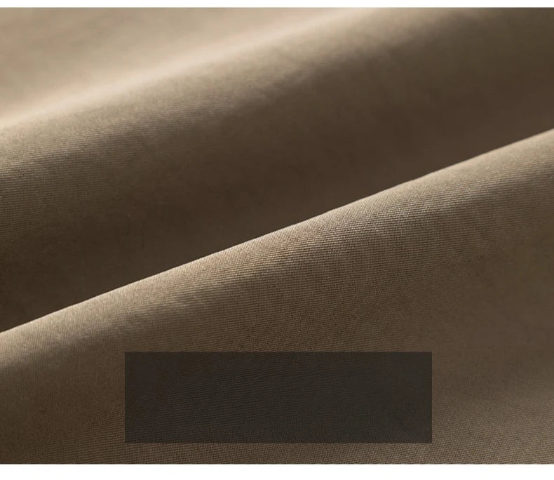 2026 Summer Thin Men's Loose Pants with Large Pockets Work Style Casual Straight Solid Color Male Simple Baggy Pants