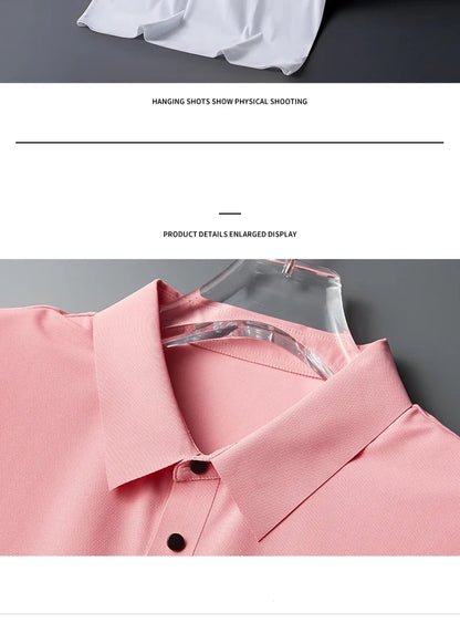 10 Color Men's Thin Polo Shirt Summer New Ice Silk Popular Business Casual Breathable Lapel Polo Shirt for Man Brand Clothing
