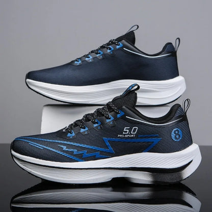 Men's Carbon Plate Running Shoes Soft Cushion Shock Absorbing Sports Shoes Unisex Sneakers Light Anti-Slip Training Shoes