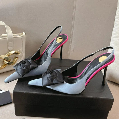 Ladies' Springand SummerStiletto Heelswith PointedPoints AndHollow OutBanquet Shoes,European AndAmerican SexyRose Fashion Shoes
