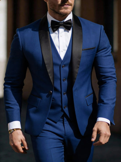 Men's 3pcs Suit Set Jacket Vest Pants, Prom Party Wedding Business Suits for Men мускульный костюм wedding suits for men