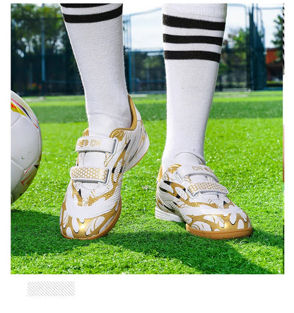 Children Football Shoes Professional Indoor Non Slip TF/FG Fast Grass Boys Match Wear Resistant Training Football Shoes for Kids