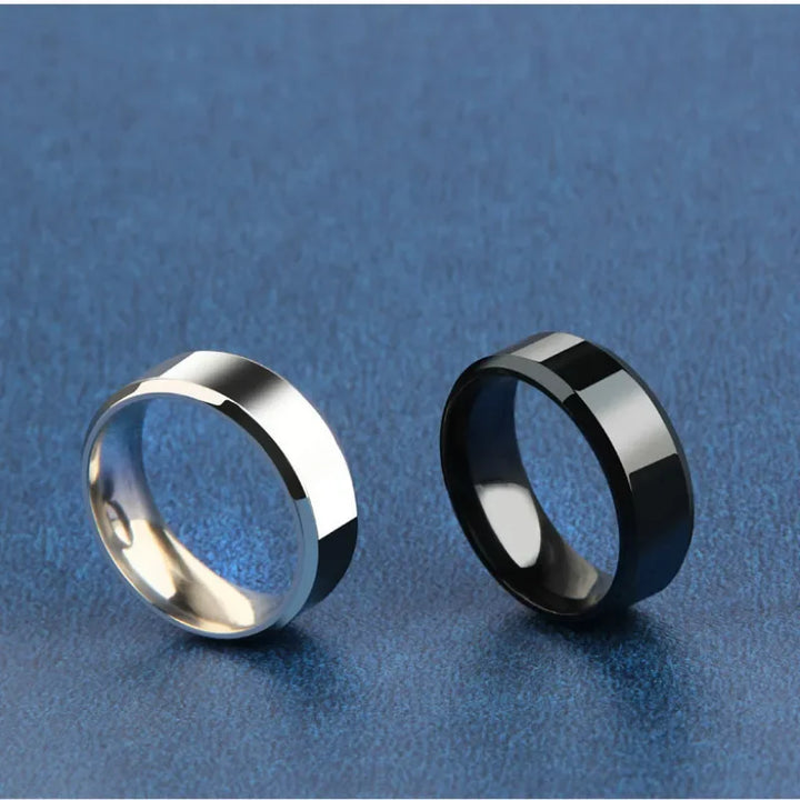 Jewelry Ring for Women Stainless Steel Black Rings Wedding Engagement