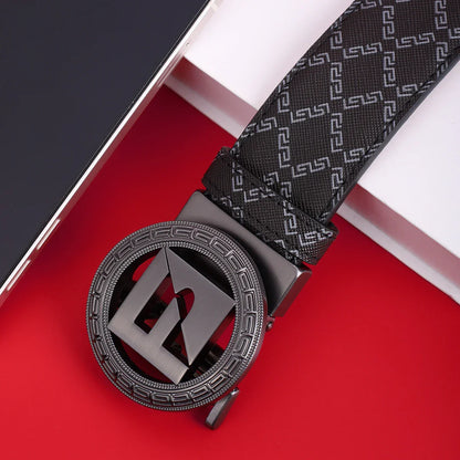 Men's PU Leather Belt with Alloy Buckle, Fashion Casual Business Accessory, Perfect Gift for Boyfriend Husband Father