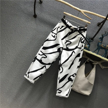 Jeans for women Streetwear Fashion Graffiti Print Jeans