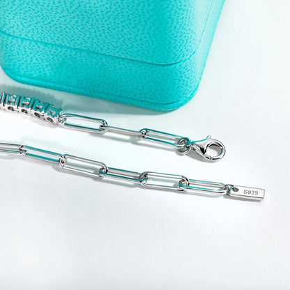 3mm Moissanite Tennis Bracelet On Hand 925 Sterling Silver Lab Created Diamond 16+4cm Adjustable Bracelets For Woman