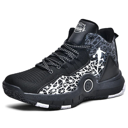 Kids Basketball Shoes Anti-slip High-Top Basketball Combat Boots Boys Girls Cushioned Trainers Children‘s Ankle Support Sneakers