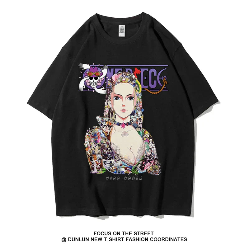 Men's Women's Two Dimensional Short Sleeve Sauron Choppa Loose Student Crew Neck Top Clothing