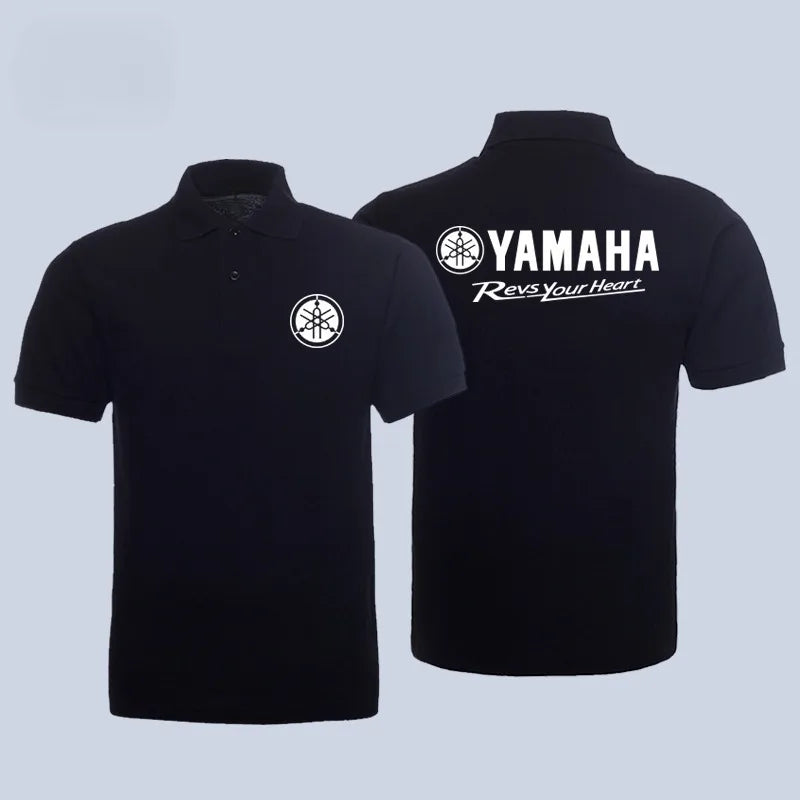 2025 New Hot Fashion Yamaha Locomotive T-shirt Men's Stand-up Collar POLO Shirt T-shirt Bottoming Shirt Cycling Clothes