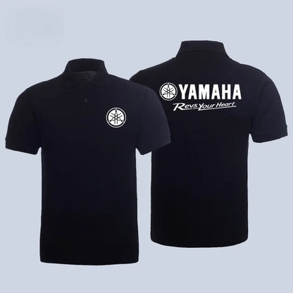 2025 New Hot Fashion Yamaha Locomotive T-shirt Men's Stand-up Collar POLO Shirt T-shirt Bottoming Shirt Cycling Clothes
