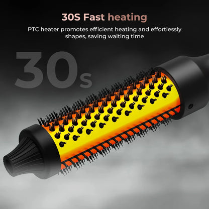 2026 New Curling Thermal Brush PTC Heated Curling Iron Round Brush 32mm Hair Curler Hot Volumizing Brush Styler