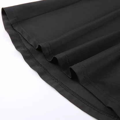 Y2K European and American women's summer solid color high waisted lining wrapped hip skirt temperament short skirt