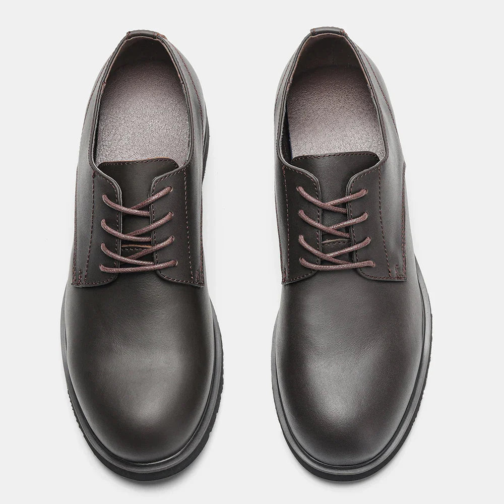 Genuine Leather Men Derby Shoes Ultralight Comfortable fashion Men Casual shoes Black Men Leather Shoes #KD6675