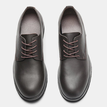 Genuine Leather Men Derby Shoes Ultralight Comfortable fashion Men Casual shoes Black Men Leather Shoes #KD6675