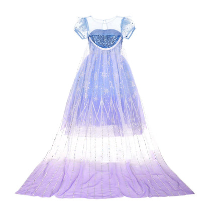 Vestidos de Elsa para Meninas Fantasia de Princesa Infantil Lantejoulas Fantasia Infantil Cosplay Rainha Roupas de Halloween Vestidos de Festa de Carnaval