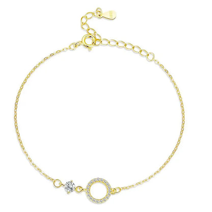 Authentic 925 Sterling Silver Simple Ring Bracelet for Women Simple Basic Bracelet for Female Fine Jewelry Wedding Gift