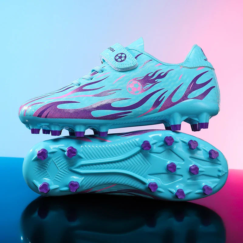 New Kids Soccer Cleats Youth Football Shoes TF Training Sneakers Boys Girls Non-Slip Breathable Lightweight Sport Boots 29-39