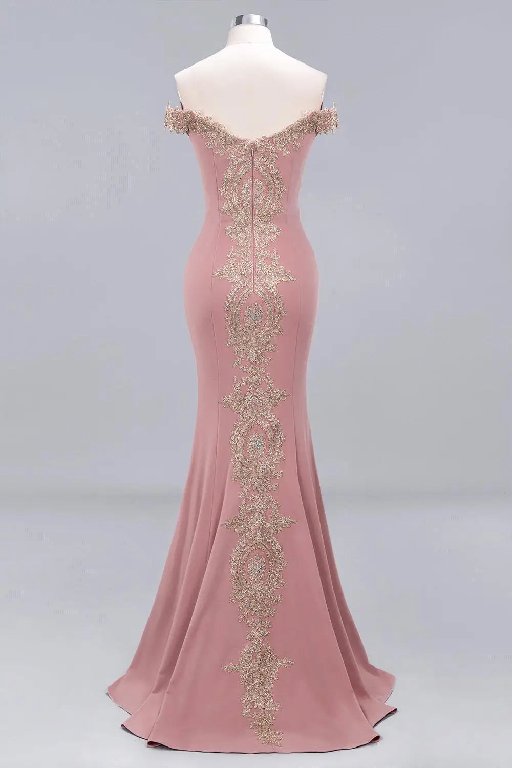 Gold Rose Lace Mermaid Prom Dresses For Women Burgundy Long Sexy Open Back Cap Sleeve Elegant Evening Party Gown Vestido de Gala
