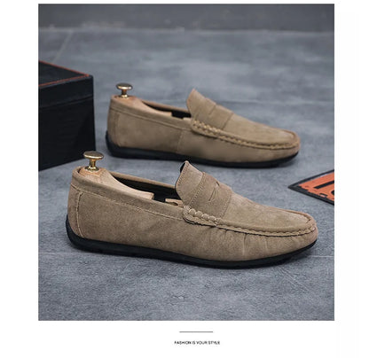 Brand Spring Summer Hot Sell Moccasins Men Loafers High Quality Genuine Leather Shoes Men Flats Lightweight Driving Shoes 2023