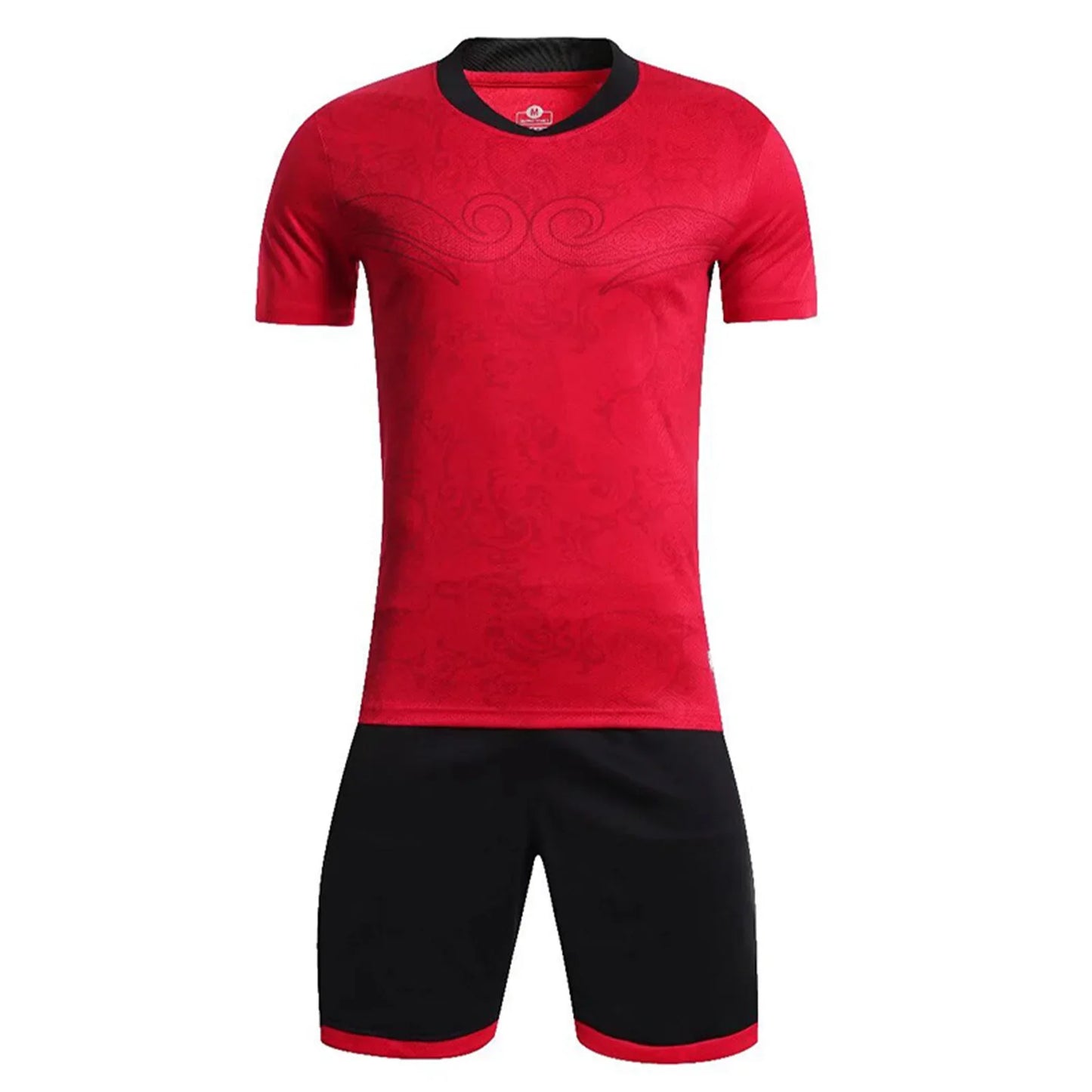 2 Pcs Summer Children's Quick-Drying Sports Set Boys Girls Soccer Training Outfit Short Sleeve Stylish Print T-shirt with Shorts
