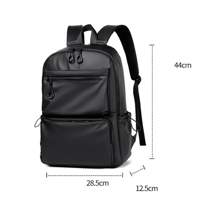 1Pcs 14-inch Fashion Casual Backpack, Spacious Laptop Compartment,Waterproof Fabric,Ideal for Men, Students, and Professionals