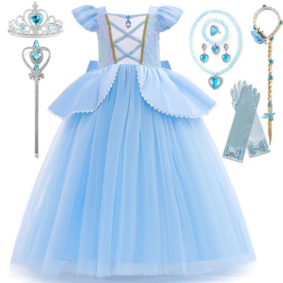 Girl Dresses Princess Cosplay Dress Up Costumes Carnival Party Princess Costumes Kids Birthday Dresses Party Dresses For Girls