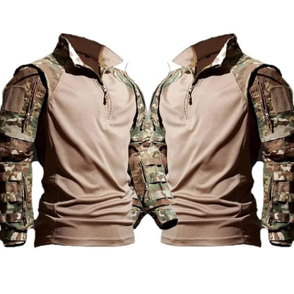 New Tactical Hunting Suit Outdoors Training Durable Breathable Camo Set Waterproof Quick Drying windproof Combat Two Piece Set