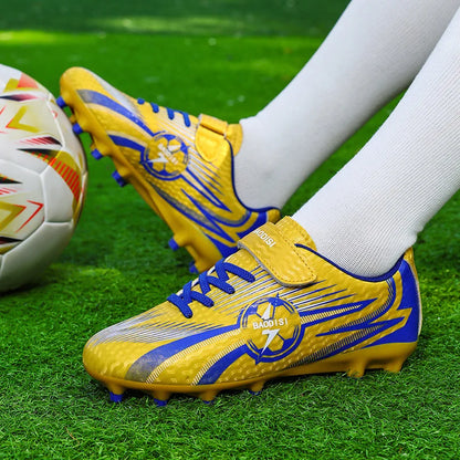 Youth Kids Professional Soccer Cleats Football Boots Non Slip Breathable Lightweight Training Shoes Boys Girls Match Sneakers
